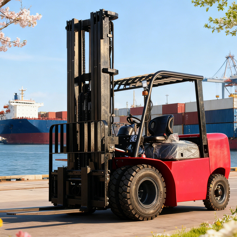 Heavy Equipment Lift - 8トンディーゼルフォークリフト（ヘビーデューティー）、6mリフト高さ、重機積載用