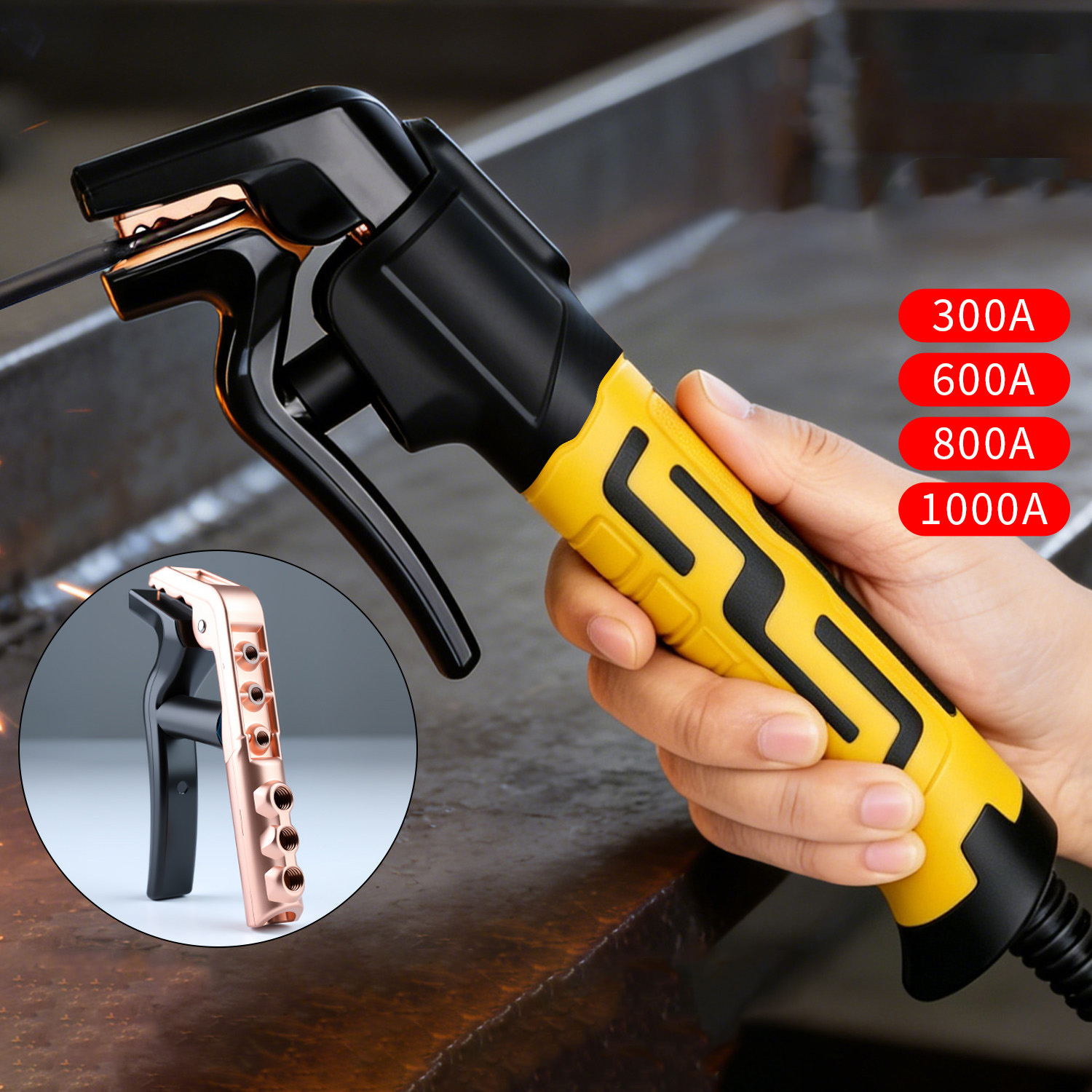 ベントヘッド溶接電極ホルダー 300A-1000A ヘビーデ - Heavy Equipment Grinder のレビューと価格