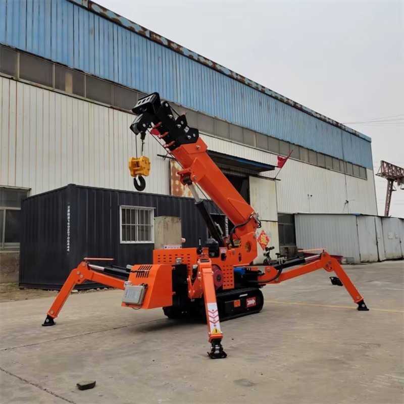 小型ミニスパイダークレーン油圧電動リモコン式ヘビーデューティ - Heavy Equipment Lift のレビューと価格